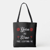 Tote Bag Fils et vin rendent tout fin (Dos)
