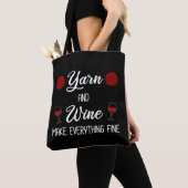 Tote Bag Fils et vin rendent tout fin (De près)