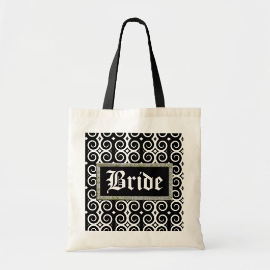 Tote Bag Fils noirs distinctifs (Mariage) (Devant)