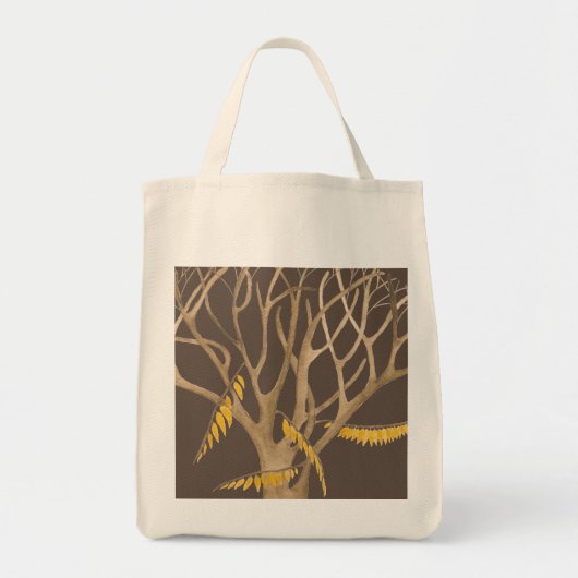 Tote Bag Fin automne sur une Fourre-tout d'épicerie (Devant)