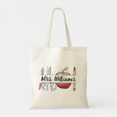 Tote Bag Fin d'année Appréciation de l'enseignant pomme Doo (Dos)