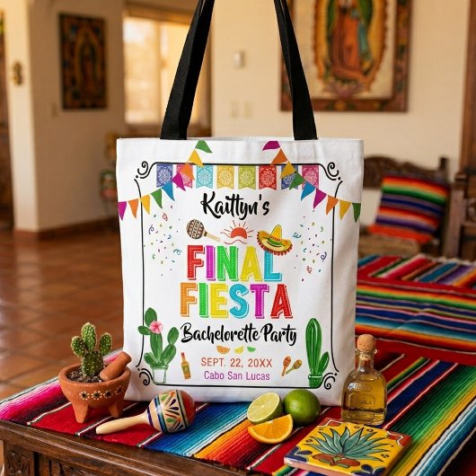 Tote Bag Final Fiesta Mexicana Bachelorette Party