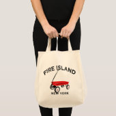 Tote Bag Fire Island grande version Chariot Rouge Long Isla (Devant (produit))