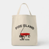 Tote Bag Fire Island grande version Chariot Rouge Long Isla (Dos)