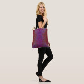 Tote Bag "Firestorme neurale" Abstraite" Rouge violet (Sur le modèle)