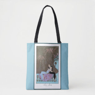 Tote Bag Fireworks Art déco vintage Le Feu, George Barbier