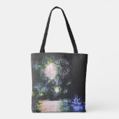 Tote Bag Fireworks Bateau Artsy Aquarelle Océan (Dos)