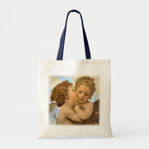 Tote Bag First Kiss (détail d'ange) par Bouguereau
