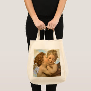 Tote Bag First Kiss (détail d'ange) par Bouguereau