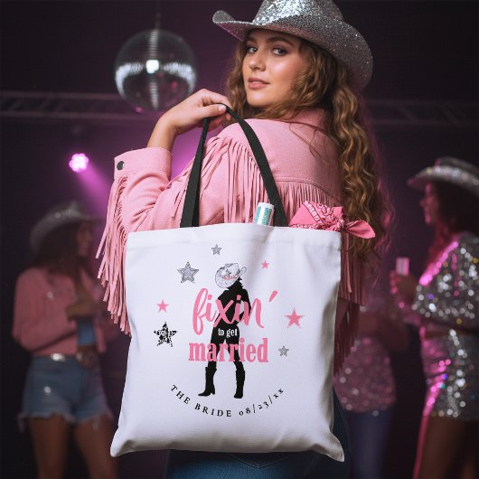 Tote Bag Fixin' The Bride Disco Bachelorette ID925