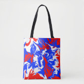 Tote Bag Flacons de rouge, blanc et bleu (Devant)