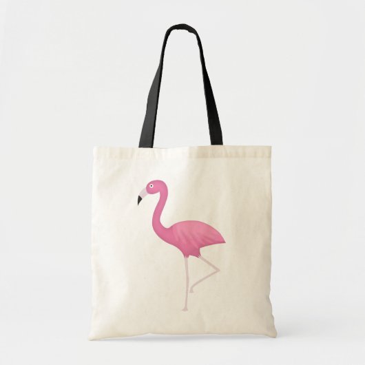 Tote Bag flamant plumeux rose (Devant)