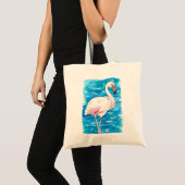Tote Bag flamant rose (Devant (produit))