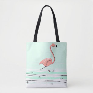 Tote Bag Flamant rose Aqua à fourre-tout