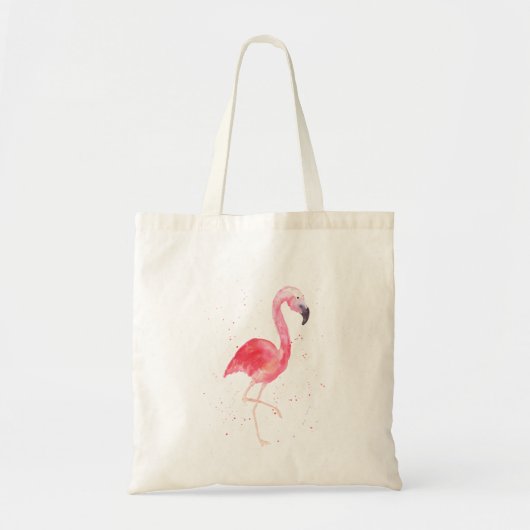 Tote Bag Flamant rose aquarelle (Devant)