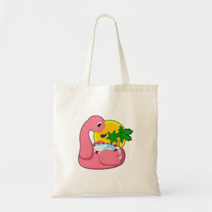Tote Bag Flamant rose avec piscine