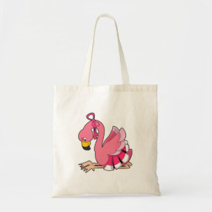 Tote Bag Flamant rose avec ruban