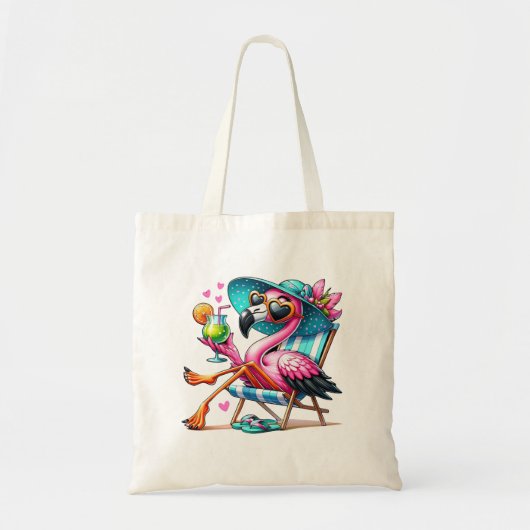 Tote Bag Flamant rose cool (Devant)