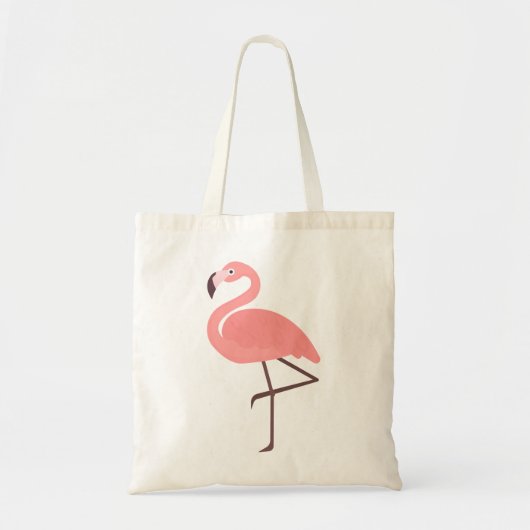Tote Bag Flamant Rose Debout Oiseau Mignon (Devant)