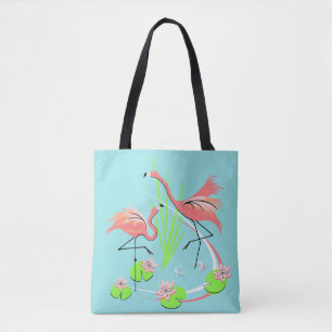 Tote Bag Flamant rose Fandango Duo partout sur fourre-tout