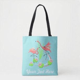 Tote Bag Flamant rose Fandango Duo Texte sur multi-dos