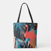 Tote Bag Flamant rose funky (Dos)