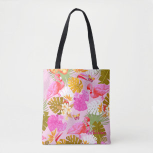 Tote Bag Flamant rose Garden Rose