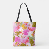 Tote Bag Flamant rose Garden Rose (Dos)