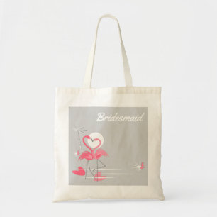 Tote Bag Flamant rose Love côté Bridesmaid budget fourre-to