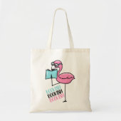 Tote Bag Flamant rose Lover du livre (Devant)