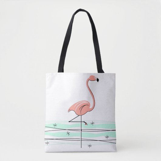 Tote Bag Flamant rose Océan partout à fourre-tout (Devant)