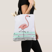 Tote Bag Flamant rose Océan partout à fourre-tout (De près)