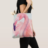 Tote Bag Flamant rose Pastel (De près)