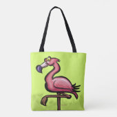 Tote Bag Flamant rose rose (Dos)