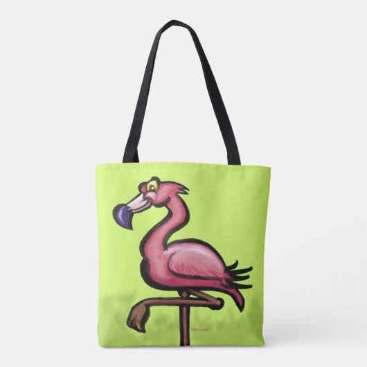 Tote Bag Flamant rose rose (Dos)