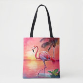 Tote Bag Flamant rose rose (Devant)