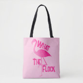 Tote Bag Flamant rose rose chaud géométrique ce que le trou (Devant)