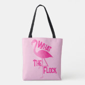 Tote Bag Flamant rose rose chaud géométrique ce que le trou (Dos)