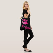 Tote Bag Flamant rose rose chaud géométrique ce que le trou (Sur le modèle)