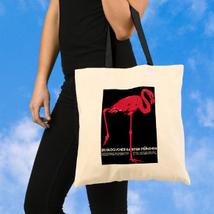 Tote Bag Flamant rose rose d'oiseaux vintage en Allemagne a