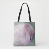 Tote Bag Flamant rose rose doux Pastel Personnalisé (Devant)