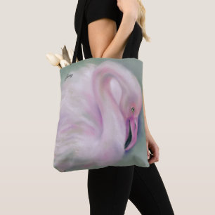 Tote Bag Flamant rose rose doux Pastel Personnalisé