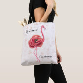 Tote Bag Flamant rose rose Flower Bridesmaid Mariage (De près)