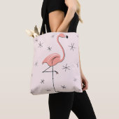 Tote Bag Flamant rose rose partout sur fourre-tout (De près)
