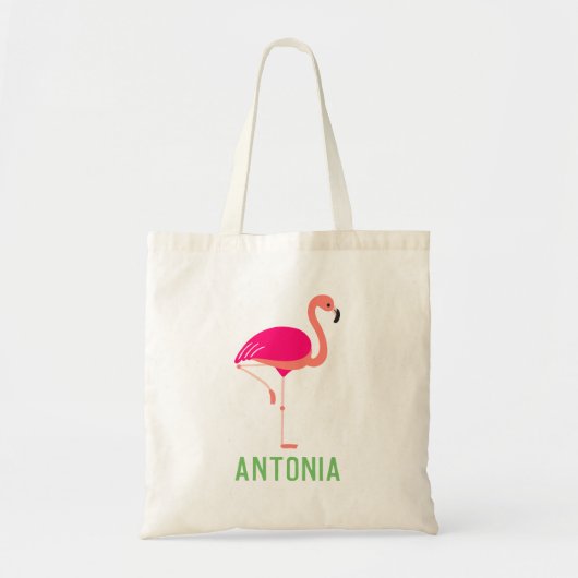 Tote Bag Flamant rose rose tropical Filles personnalisées (Devant)