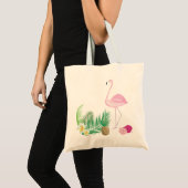 Tote Bag Flamant rose tropical (Devant (produit))
