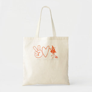 Tote Bag Flamant rose Tropical Peace Love Flamingoween Oran