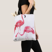 Tote Bag Flamants aquarelles (De près)