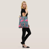 Tote Bag flamants roses rétro (Sur le modèle)