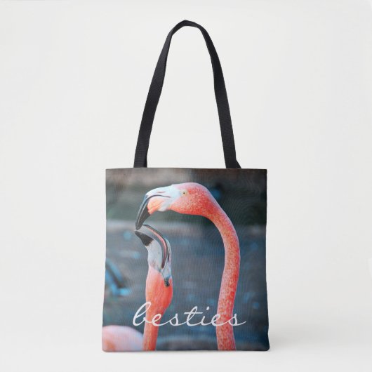 Tote Bag Flamants roses roses Besoins Photo Script Design M (Devant)